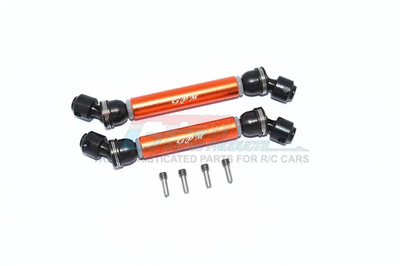 Axial Scx10 Iii Jeep Jl Wrangler (Axi03007) Steel+Aluminium Front + Rear Cvd Drive Shaft - 2Pc Set Orange 1