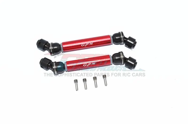 Axial Scx10 Iii Jeep Jl Wrangler (Axi03007) Steel+Aluminium Front + Rear Cvd Drive Shaft - 2Pc Set Red 1