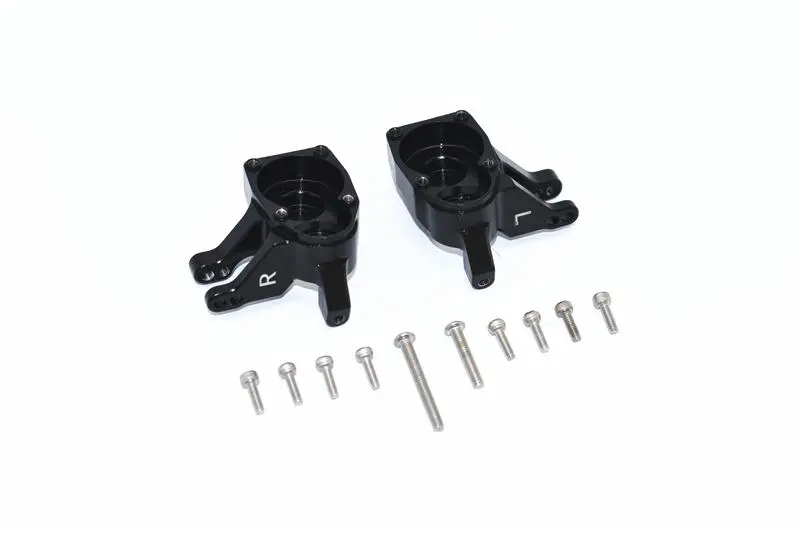 Axial Scx10 Iii Jeep Wrangler / Capra 1.9 Unlimited Trail Buggy Aluminum Inner Part Of Front Knuckle Arms - 2Pc Set Black 1
