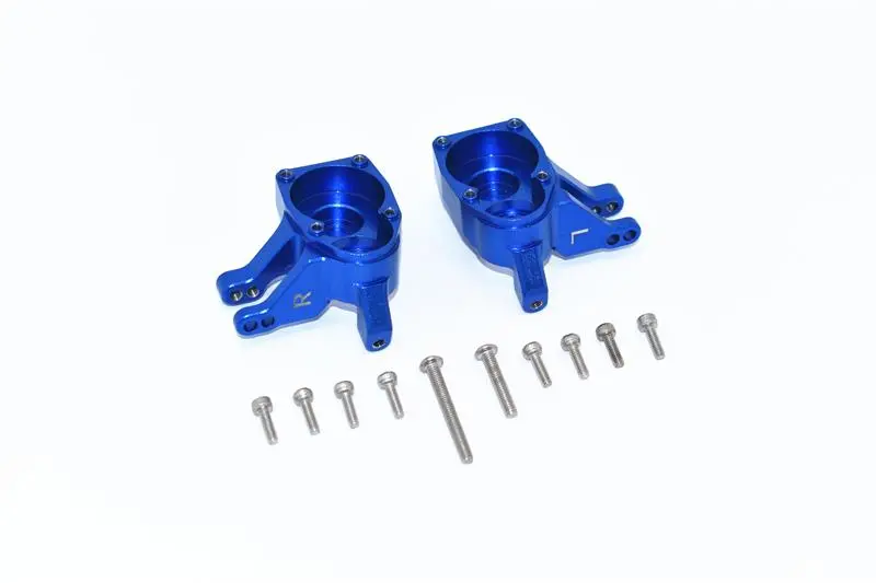 Axial Scx10 Iii Jeep Wrangler / Capra 1.9 Unlimited Trail Buggy Aluminum Inner Part Of Front Knuckle Arms - 2Pc Set Blue 1
