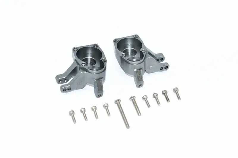 Axial Scx10 Iii Jeep Wrangler / Capra 1.9 Unlimited Trail Buggy Aluminum Inner Part Of Front Knuckle Arms - 2Pc Set Gray Silver 1