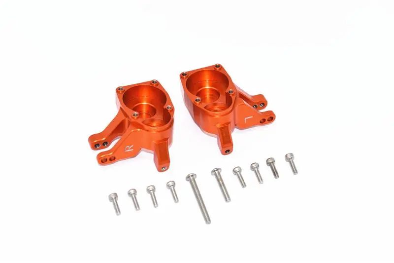 Axial Scx10 Iii Jeep Wrangler / Capra 1.9 Unlimited Trail Buggy Aluminum Inner Part Of Front Knuckle Arms - 2Pc Set Orange 1