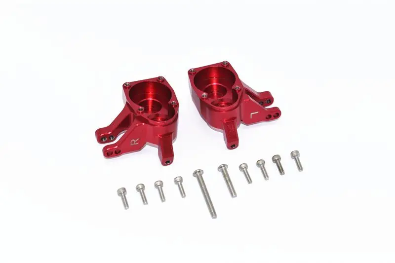 Axial Scx10 Iii Jeep Wrangler / Capra 1.9 Unlimited Trail Buggy Aluminum Inner Part Of Front Knuckle Arms - 2Pc Set Red 1