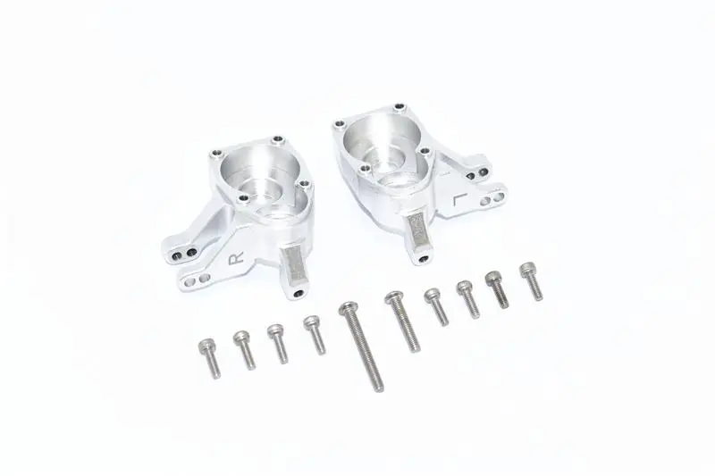 Axial Scx10 Iii Jeep Wrangler / Capra 1.9 Unlimited Trail Buggy Aluminum Inner Part Of Front Knuckle Arms - 2Pc Set Silver 1