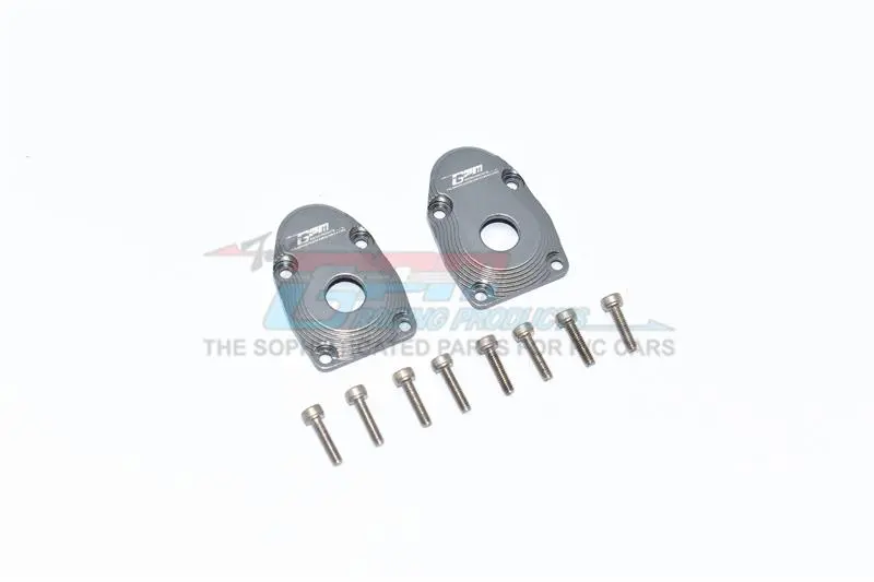 Axial Scx10 Iii Jeep Wrangler / Capra 1.9 Unlimited Trail Buggy Aluminum Outer Portal Drive Housing (Front Or Rear) - 2Pc Set Gray Silver 1
