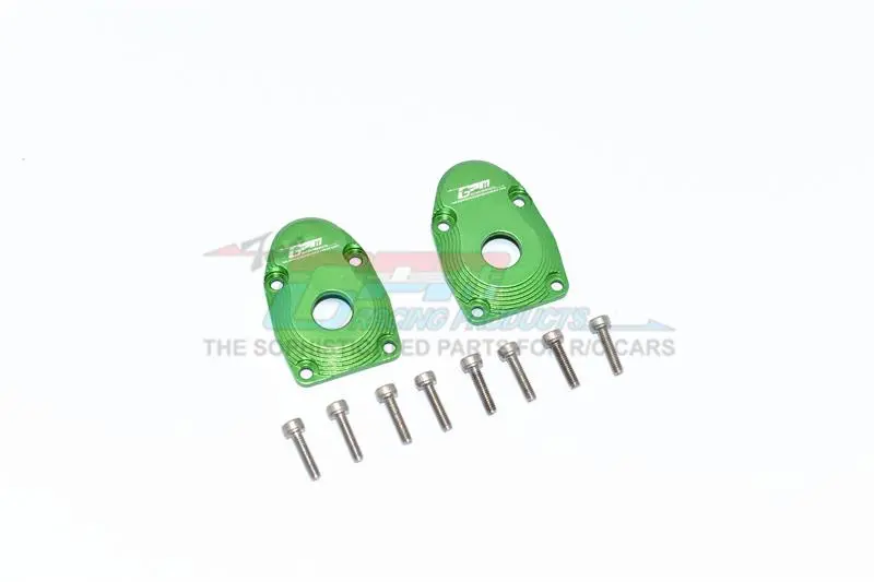 Axial Scx10 Iii Jeep Wrangler / Capra 1.9 Unlimited Trail Buggy Aluminum Outer Portal Drive Housing (Front Or Rear) - 2Pc Set Green 1