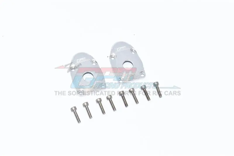 Axial Scx10 Iii Jeep Wrangler / Capra 1.9 Unlimited Trail Buggy Aluminum Outer Portal Drive Housing (Front Or Rear) - 2Pc Set Silver 1