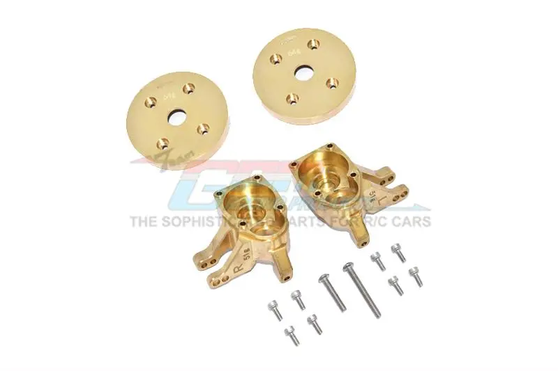 Axial Scx10 Iii Jeep Wrangler / Capra 1.9 Unlimited Trail Buggy Brass Front Knuckle Arms "Heavy Edition" - 14Pc Set 1