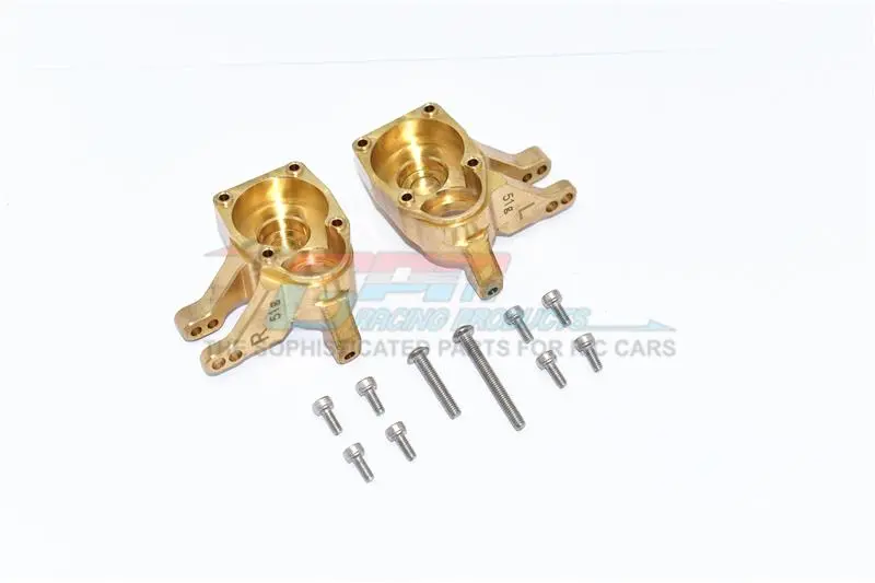 Axial Scx10 Iii Jeep Wrangler / Capra 1.9 Unlimited Trail Buggy Brass Inner Part Of Front Knuckle Arms - 2Pc Set 1