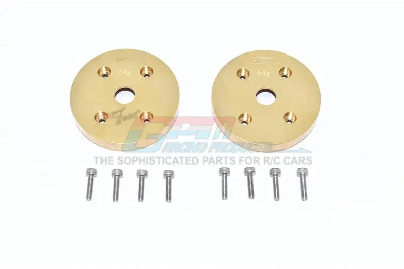 Axial Scx10 Iii Jeep Wrangler / Capra 1.9 Unlimited Trail Buggy Brass Outer Portal Drive Housing (Front Or Rear) "Heavy Edition" - 10Pc Set 1