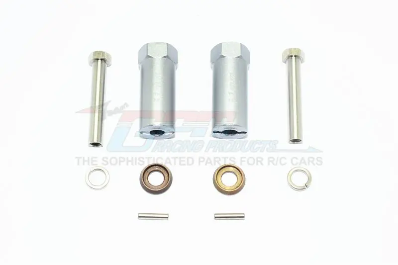 Axial Scx10 & Scx10 Ii Aluminum Hex Adapter 31Mm Thick - 1Pr Set Gray Silver 1