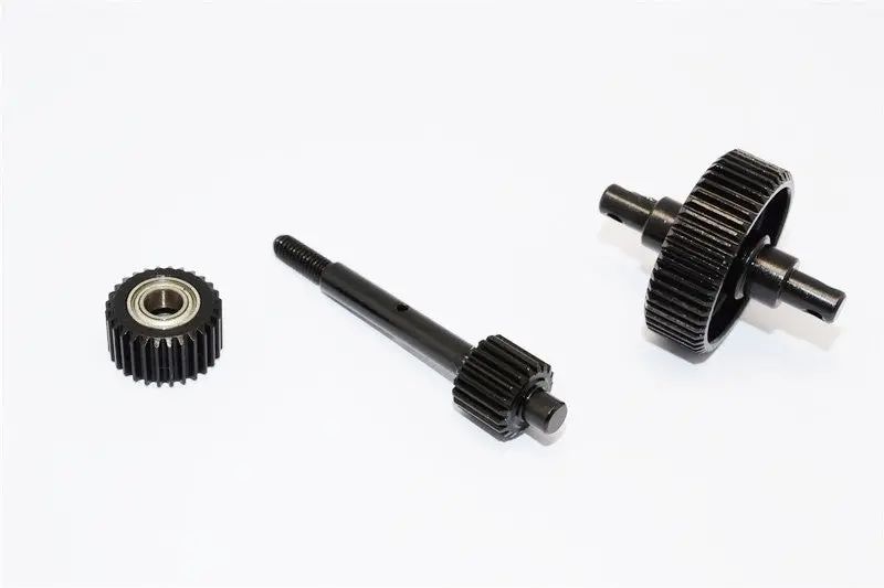Axial Scx10 Steel #45 Center Drive Gears With Bearings (5X10x4mm-2Pcs) - 3Pcs Set Black 1