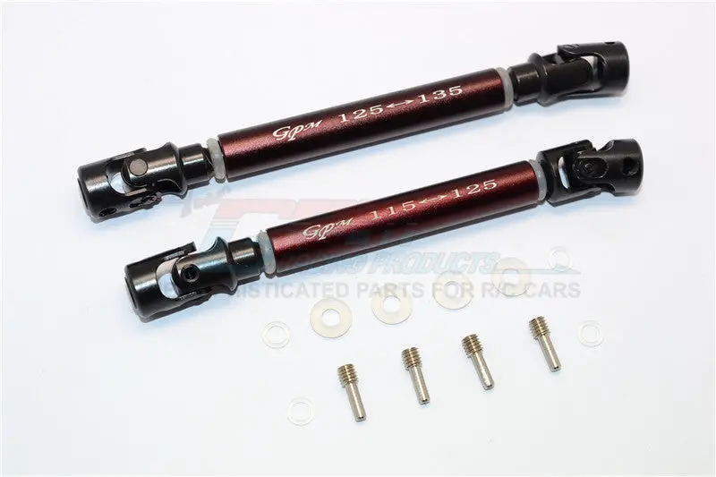 Axial Scx10 Steel Adjustable Main Shaft With Aluminum Body - 1Pr Set Brown 1