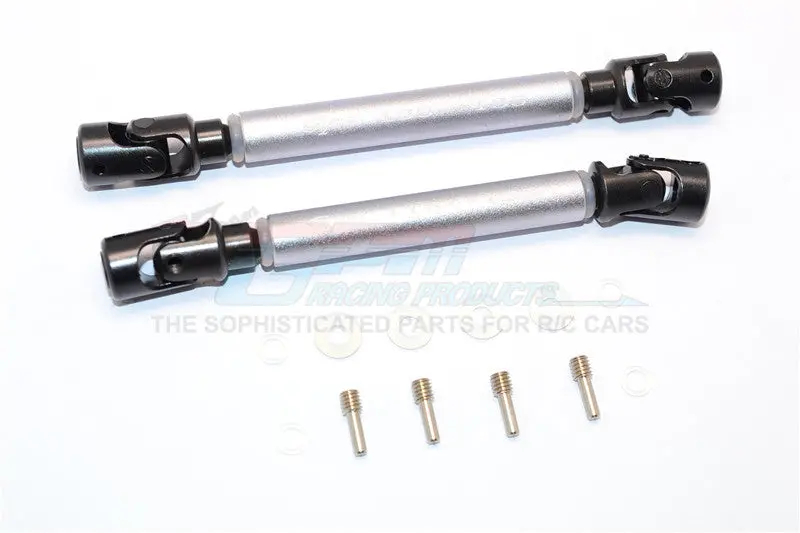 Axial Scx10 Steel Adjustable Main Shaft With Aluminum Body - 1Pr Set Gray Silver 1