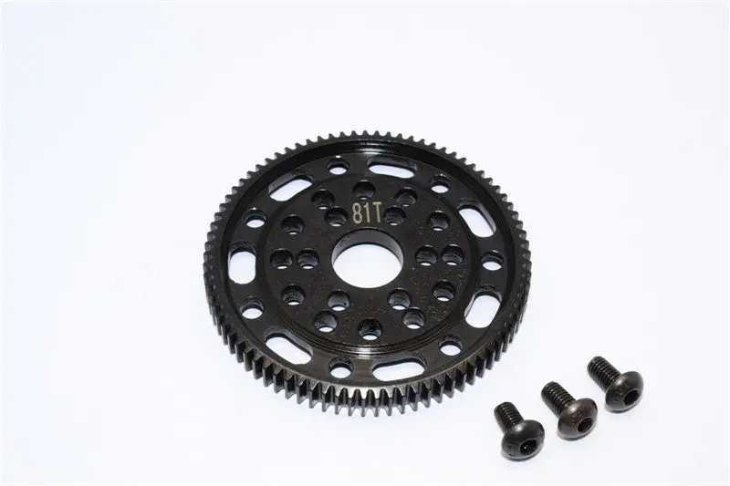Axial Scx10 & Wraith Steel #45 Spur Gear 48 Pitch 81T - 1Pc Set Black 1