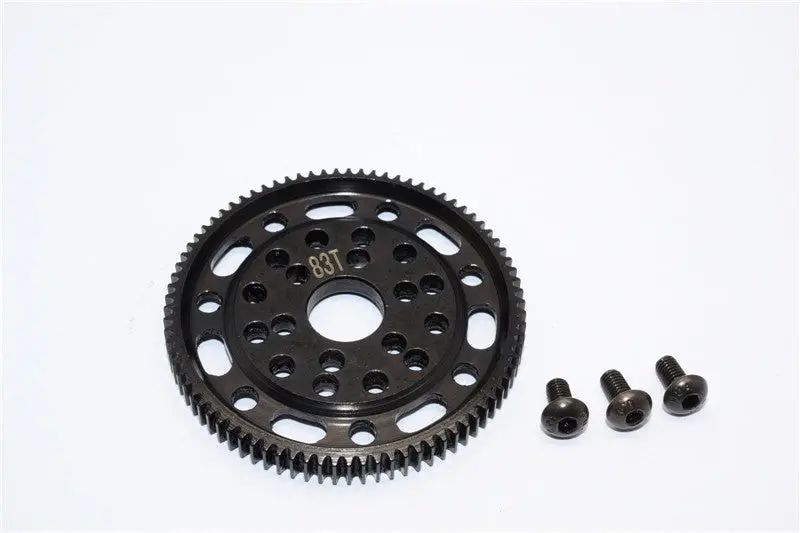 Axial Scx10 & Wraith Steel #45 Spur Gear 48 Pitch 83T - 1Pc Set Black 1