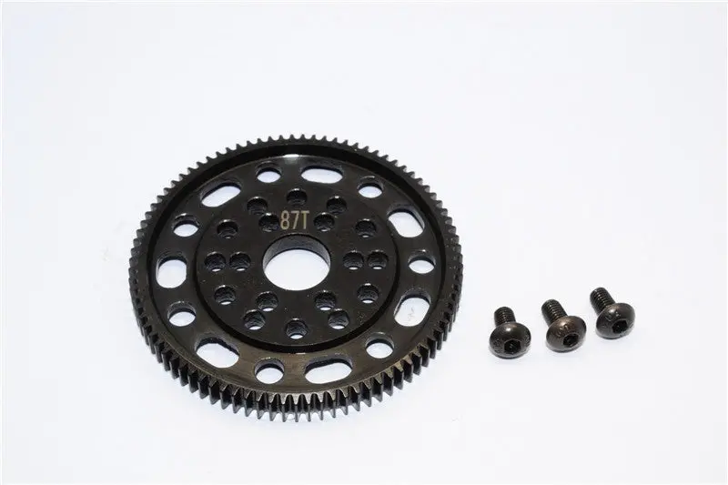 Axial Scx10 & Wraith Steel #45 Spur Gear 48 Pitch 87T - 1Pc Set Black 1