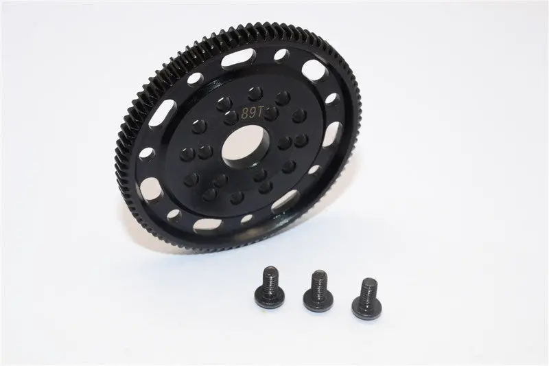 Axial Scx10 & Wraith Steel#45 Spur Gear 48 Pitch 89T - 1Pc Set Black 1