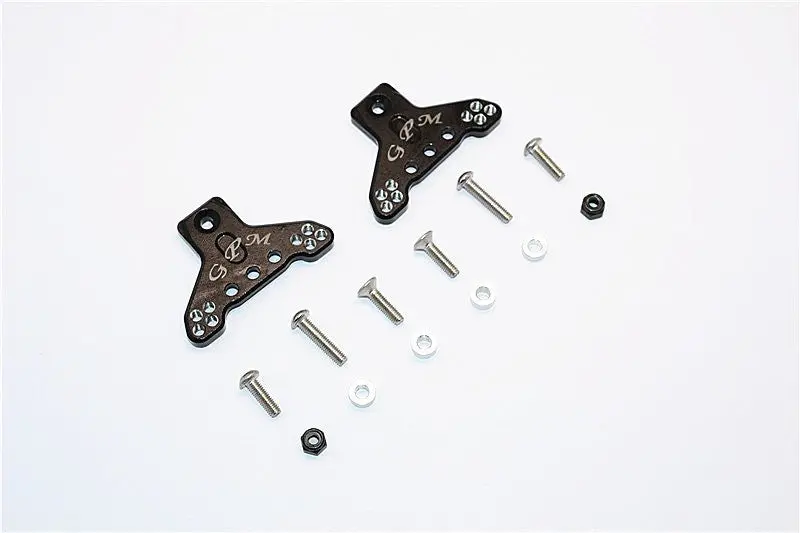 Axial Smt10 Grave Digger (Ax90055) Aluminium Front/Rear Adjustable Shock Mount - 1Pr Set Black 1