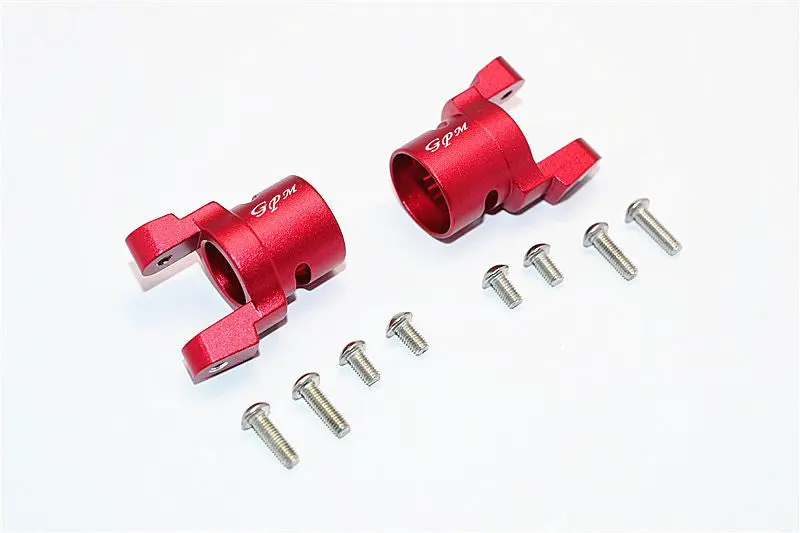 Axial Smt10 Grave Digger (Ax90055) Aluminum Front C Hub - 1Pr Set Red 1