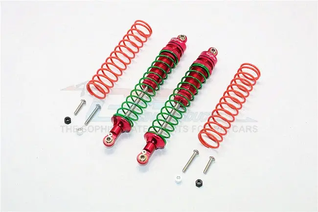 Axial Smt10 Grave Digger (Ax90055) Aluminum Front/Rear Adjustable Shock (125Mm) - 1Pr Set Red 1