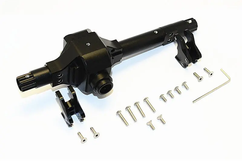 Axial Smt10 Grave Digger (Ax90055) Aluminum Front/Rear Axle Housing - 1 Set Black 1