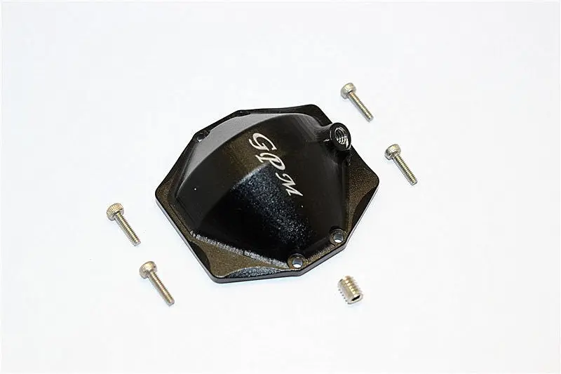 Axial Smt10 Grave Digger (Ax90055) Aluminum Front/Rear Cover For Original Axle Housing - 1Pc Set Black 1