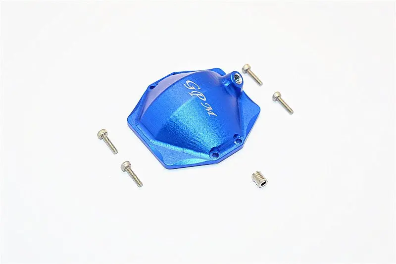 Axial Smt10 Grave Digger (Ax90055) Aluminum Front/Rear Cover For Original Axle Housing - 1Pc Set Blue 1