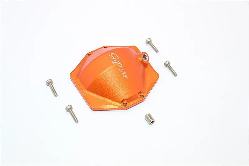 Axial Smt10 Grave Digger (Ax90055) Aluminum Front/Rear Cover For Original Axle Housing - 1Pc Set Orange 1