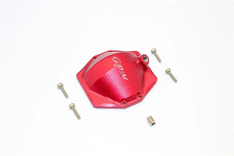 Axial Smt10 Grave Digger (Ax90055) Aluminum Front/Rear Cover For Original Axle Housing - 1Pc Set Red 1