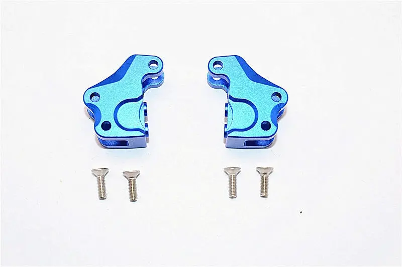 Axial Smt10 Grave Digger (Ax90055) Aluminum Front/Rear Gear Box Components - 1Pr Set Blue 1