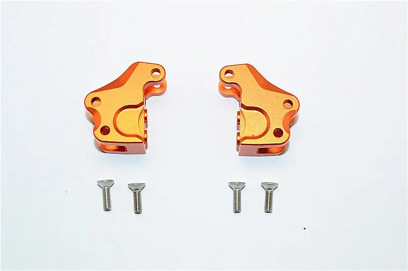 Axial Smt10 Grave Digger (Ax90055) Aluminum Front/Rear Gear Box Components - 1Pr Set Orange 1