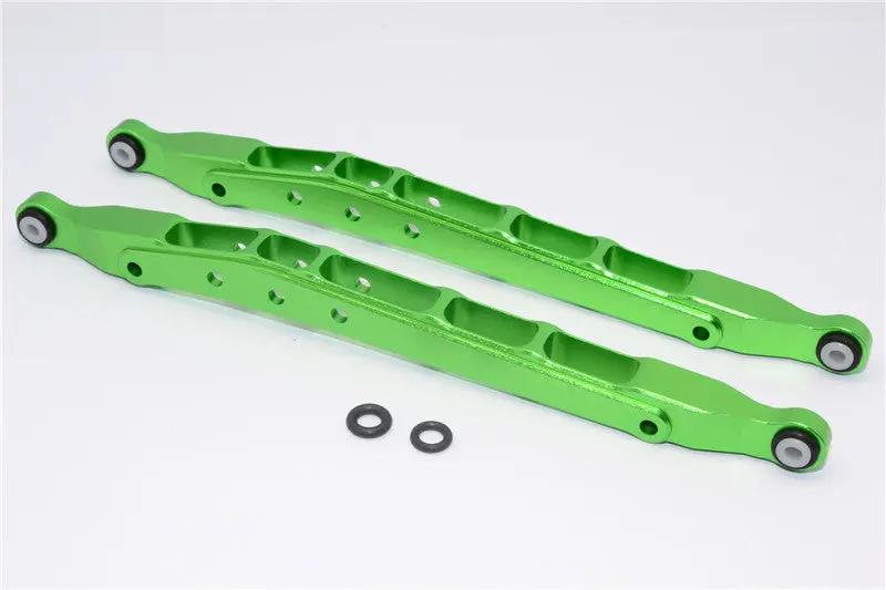 Axial Smt10 Grave Digger (Ax90055) Aluminum Front/Rear Lower Chassis Link  Parts - 1Pr Set Green 1