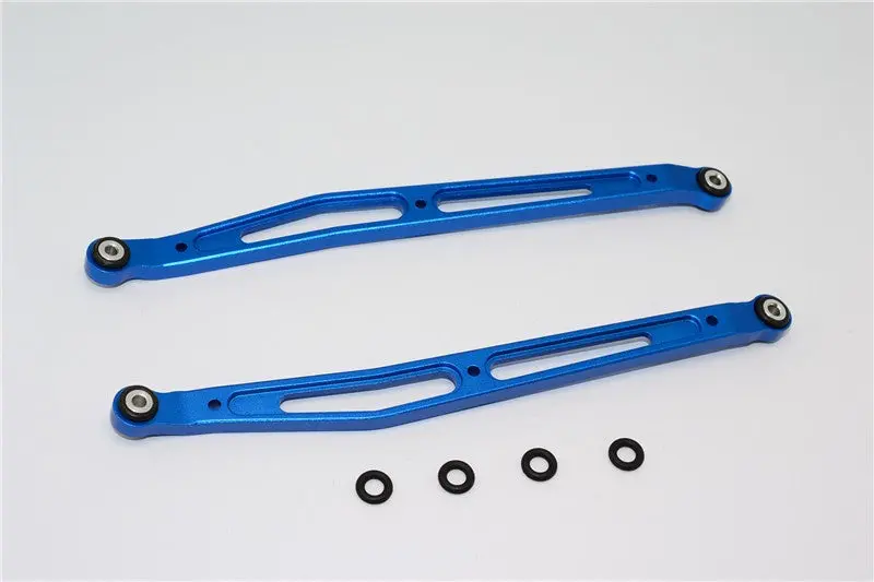 Axial Smt10 Grave Digger (Ax90055) Aluminum Front/Rear Upper Chassis Link  Parts - 1Pr Set Blue 1