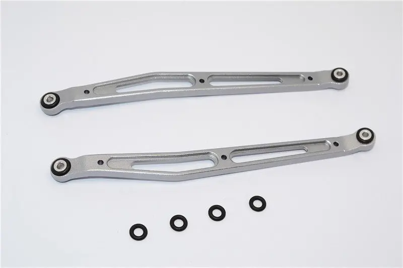 Axial Smt10 Grave Digger (Ax90055) Aluminum Front/Rear Upper Chassis Link  Parts - 1Pr Set Gray Silver 1