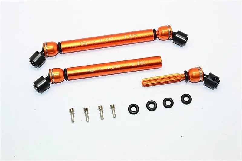 Axial Smt10 Grave Digger (Ax90055) Aluminum Front&Rear Center Shaft With Steel Joint (138Mm-148Mm) - 1Pr Set Orange 1