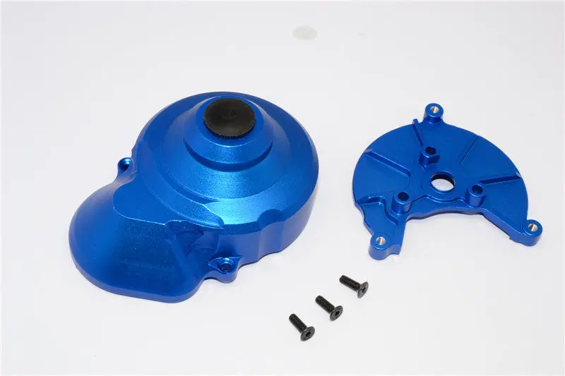 Axial Smt10 Grave Digger (Ax90055) Aluminum Transmission Spur Gear Case - 2Pcs Set Blue 1