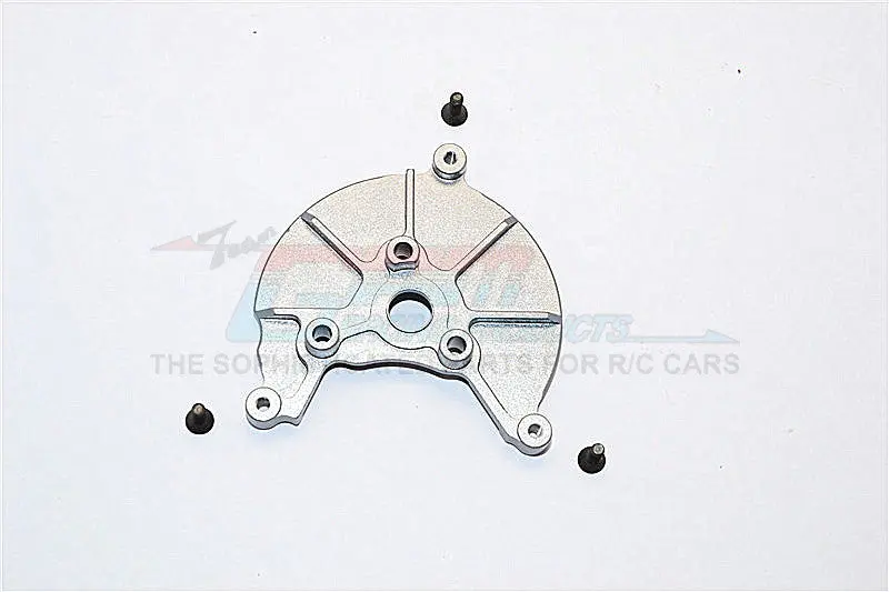 Axial Smt10 Grave Digger (Ax90055) Aluminum Transmission Spur Gear Case Cover Plate- 1Pc Set Gray Silver 1