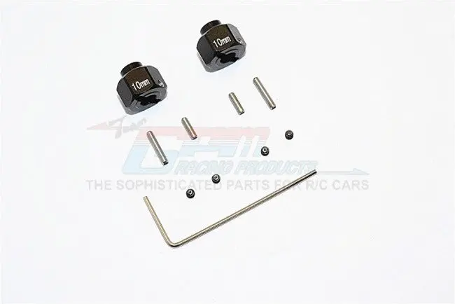 Axial Smt10 Grave Digger (Ax90055) Aluminum Wheel Hex (+2Mm) - 2Pcs Set Black 1