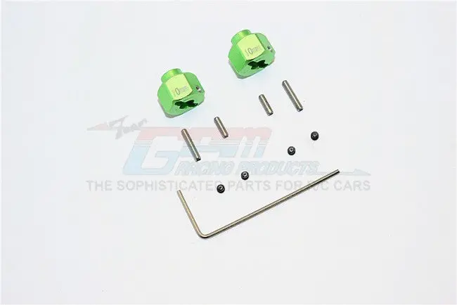 Axial Smt10 Grave Digger (Ax90055) Aluminum Wheel Hex (+2Mm) - 2Pcs Set Green 1