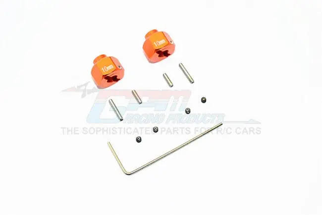 Axial Smt10 Grave Digger (Ax90055) Aluminum Wheel Hex (+2Mm) - 2Pcs Set Orange 1