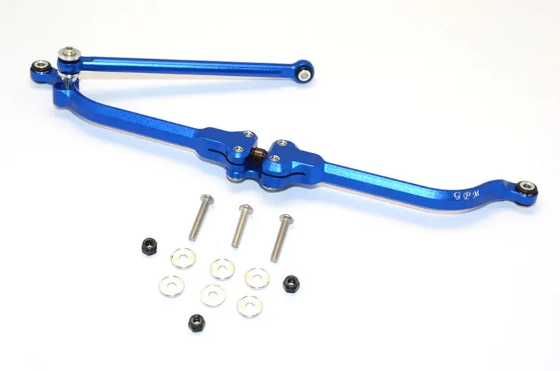Axial Smt10 Grave Digger (Ax90055) & Max-D (Ax90057) Aluminum Adjustable Steering Link - 2Pcs Set Blue 1