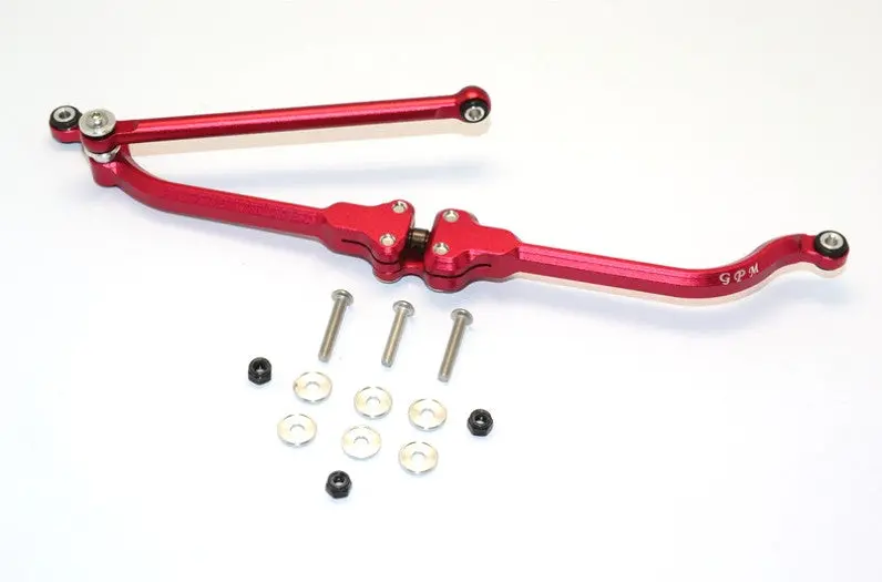 Axial Smt10 Grave Digger (Ax90055) & Max-D (Ax90057) Aluminum Adjustable Steering Link - 2Pcs Set Red 1