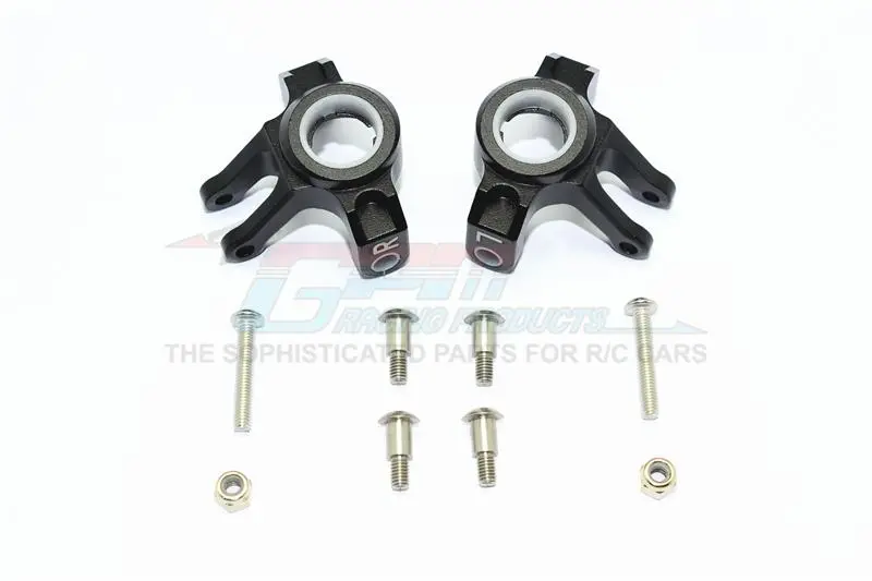 Axial Smt10 Grave Digger (Ax90055) & Max-D (Ax90057) Aluminum Front Knuckle Arms - 1Pr Set Black 1