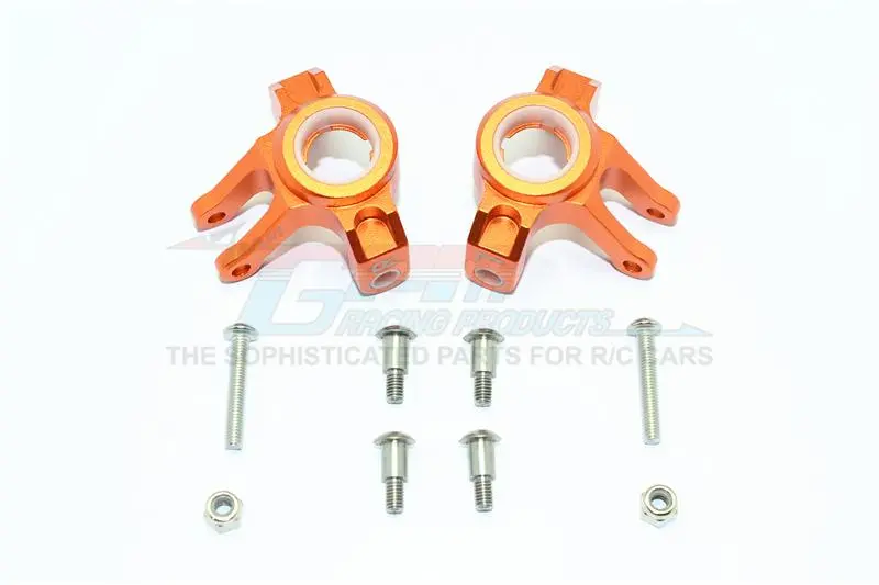 Axial Smt10 Grave Digger (Ax90055) & Max-D (Ax90057) Aluminum Front Knuckle Arms - 1Pr Set Orange 1