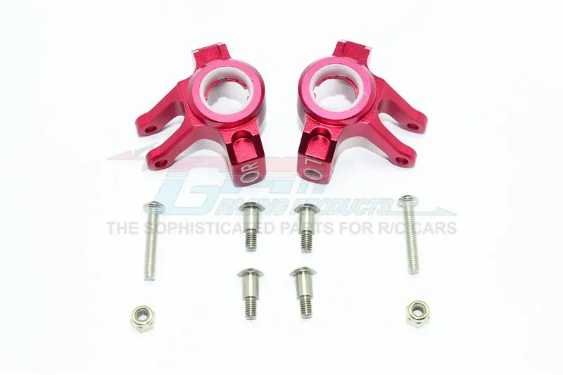 Axial Smt10 Grave Digger (Ax90055) & Max-D (Ax90057) Aluminum Front Knuckle Arms - 1Pr Set Red 1