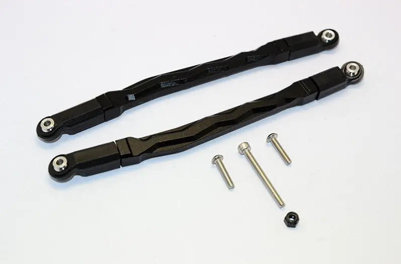 Axial Smt10 Grave Digger (Ax90055) & Max-D (Ax90057) Aluminum Front/Rear Upper Chassis Link Parts - 1Pr Set Black 1