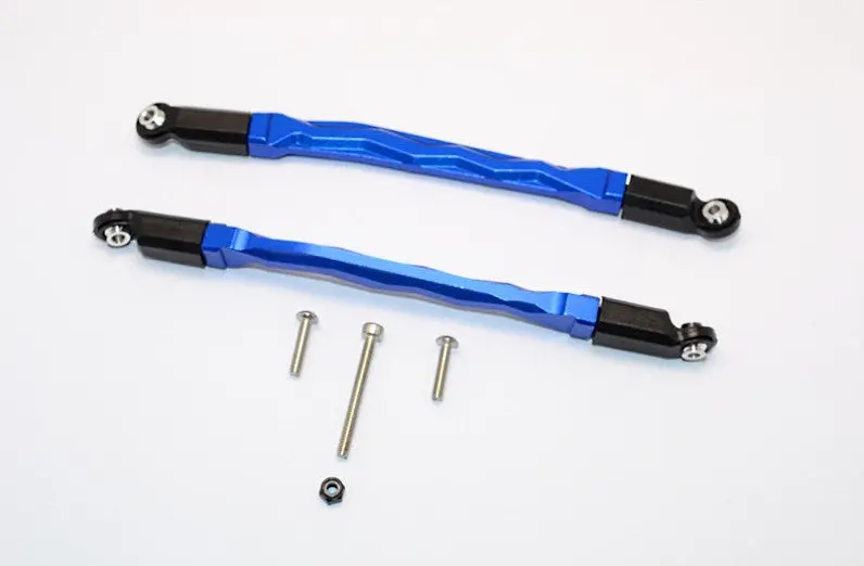 Axial Smt10 Grave Digger (Ax90055) & Max-D (Ax90057) Aluminum Front/Rear Upper Chassis Link Parts - 1Pr Set Blue 1