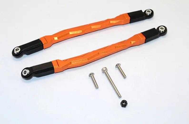 Axial Smt10 Grave Digger (Ax90055) & Max-D (Ax90057) Aluminum Front/Rear Upper Chassis Link Parts - 1Pr Set Orange 1