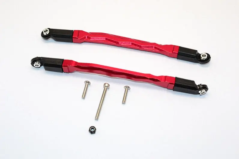 Axial Smt10 Grave Digger (Ax90055) & Max-D (Ax90057) Aluminum Front/Rear Upper Chassis Link Parts - 1Pr Set Red 1